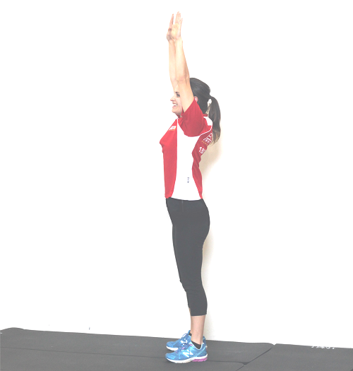 Overhead Side Stretch  This gentle stretch is a great way to end the day,  and it's easy to make it work for you. Do it seated or standing. Reach your  arms