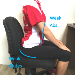 weak muscles sitting